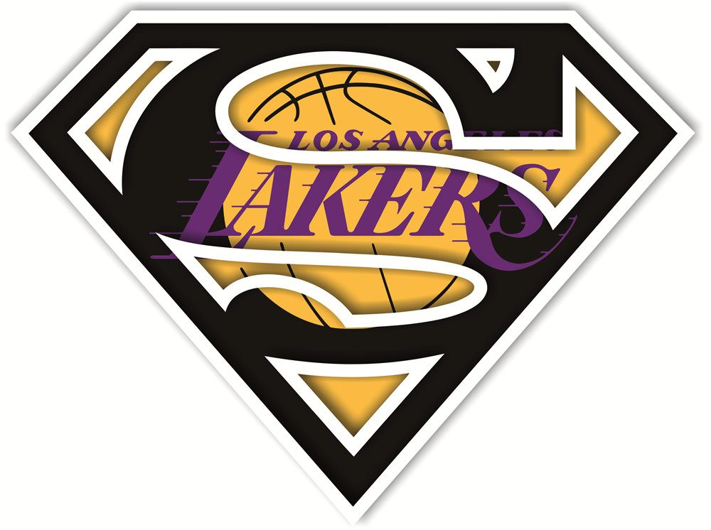 Los Angeles Lakers superman fabric transfer
